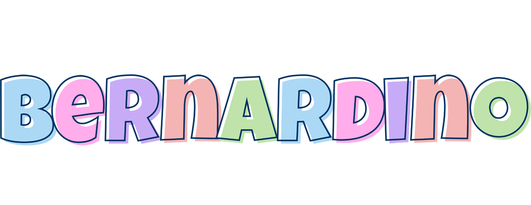Bernardino pastel logo