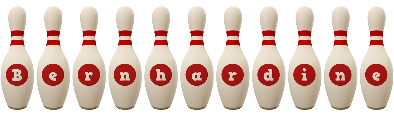 Bernhardine bowling-pin logo