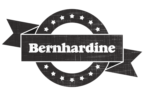 Bernhardine grunge logo