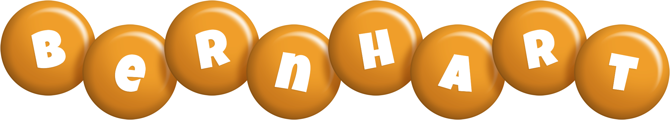 Bernhart candy-orange logo