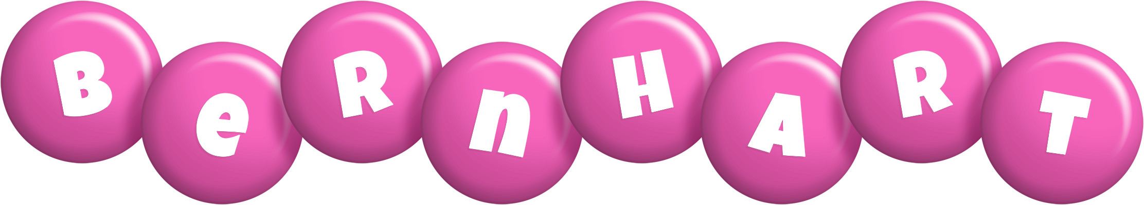Bernhart candy-pink logo