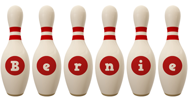 Bernie bowling-pin logo