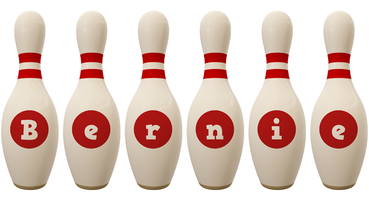 Bernie bowling-pin logo