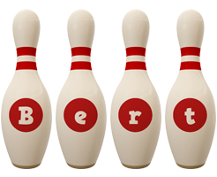 Bert bowling-pin logo