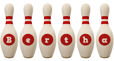 Bertha bowling-pin logo