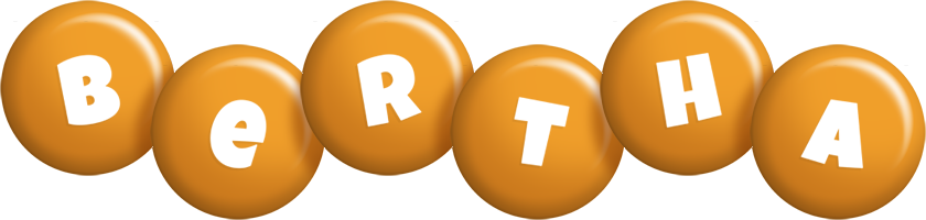 Bertha candy-orange logo