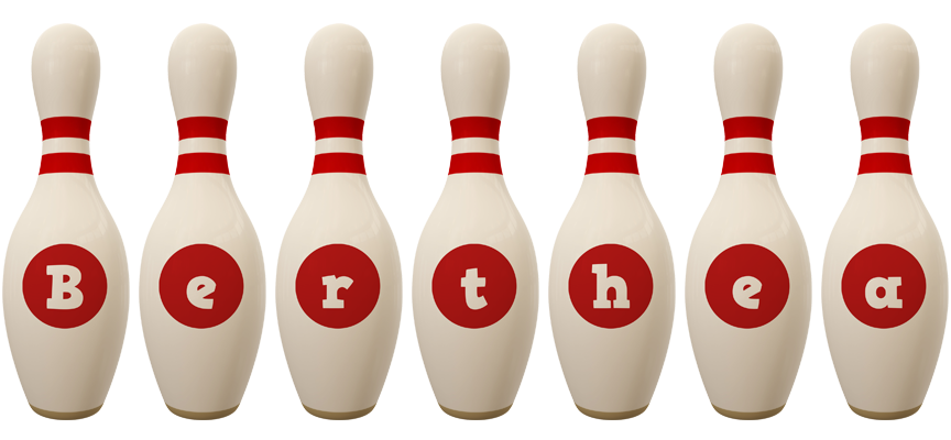 Berthea bowling-pin logo