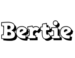 Bertie snowing logo