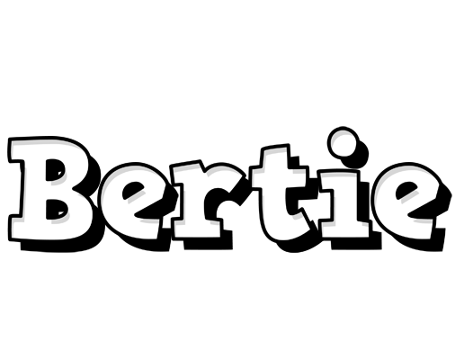 Bertie snowing logo