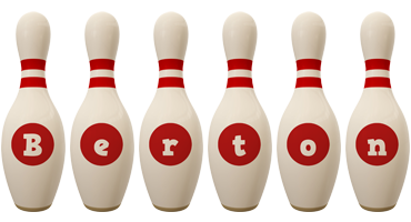 Berton bowling-pin logo