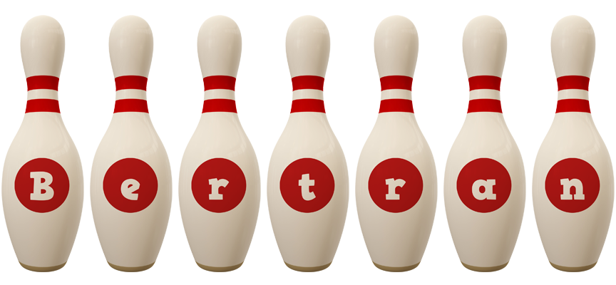 Bertran bowling-pin logo