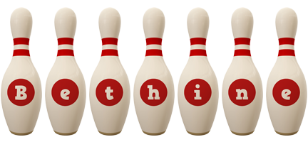 Bethine bowling-pin logo