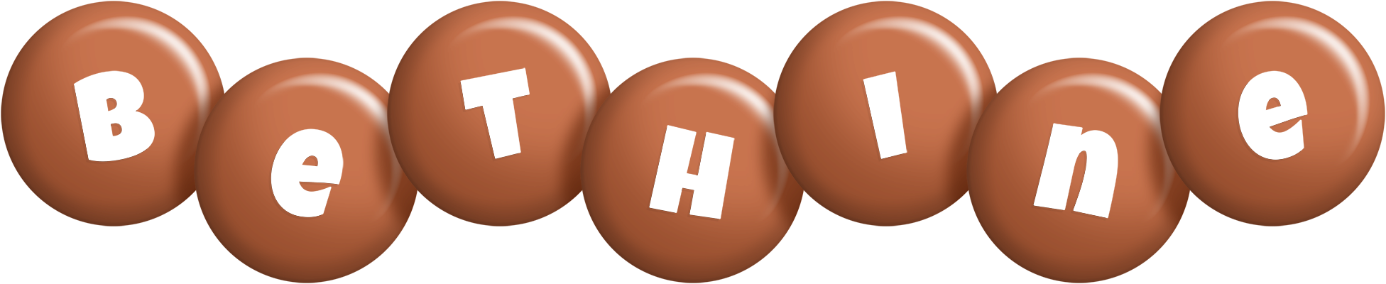 Bethine candy-brown logo