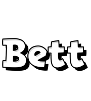 Bett snowing logo