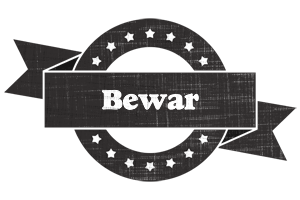 Bewar grunge logo