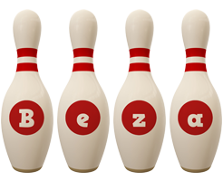 Beza bowling-pin logo