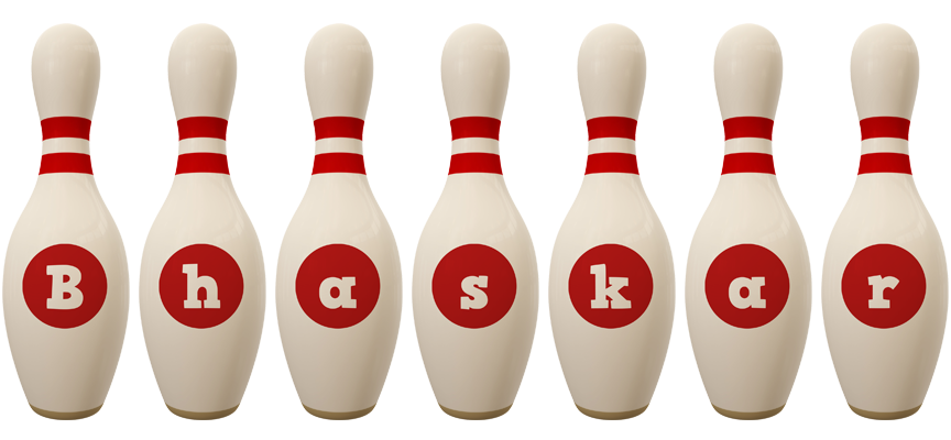 Bhaskar bowling-pin logo