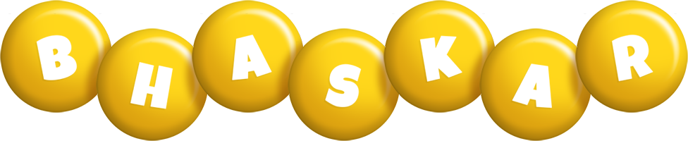 Bhaskar candy-yellow logo