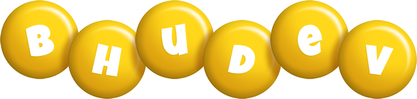 Bhudev candy-yellow logo