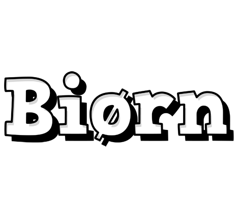 Biørn snowing logo