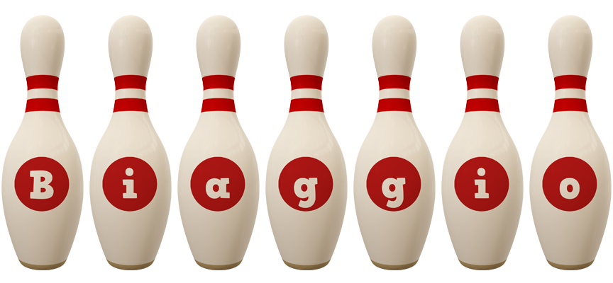 Biaggio bowling-pin logo