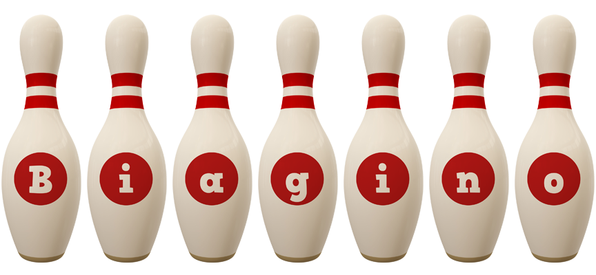 Biagino bowling-pin logo