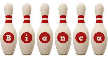 Bianca bowling-pin logo