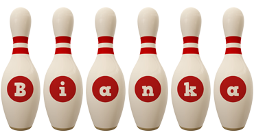 Bianka bowling-pin logo