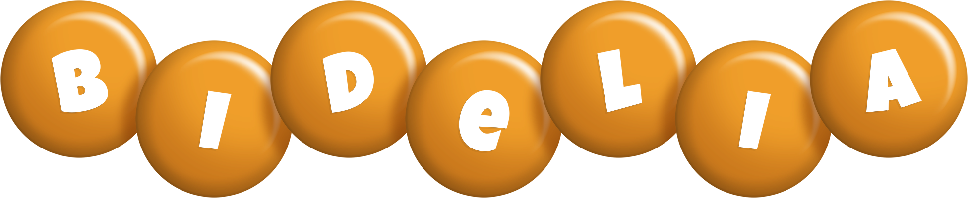 Bidelia candy-orange logo