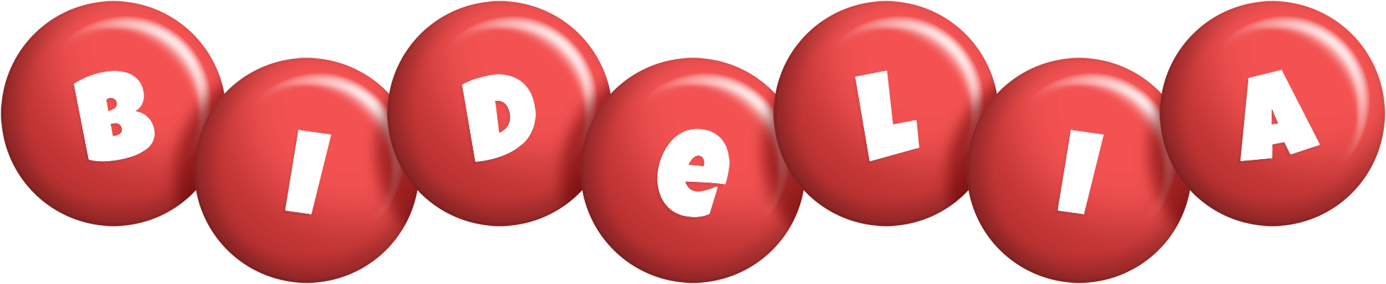 Bidelia candy-red logo