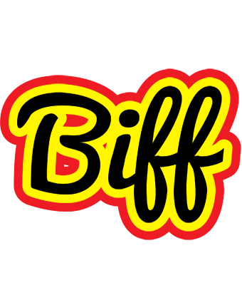 Biff flaming logo