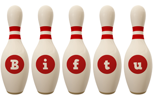 Biftu bowling-pin logo