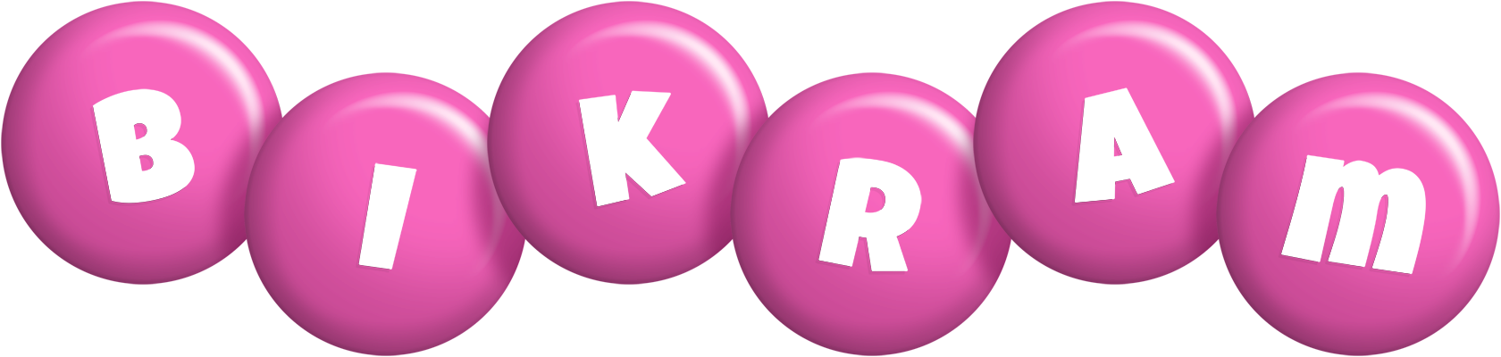 Bikram candy-pink logo