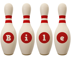 Bile bowling-pin logo