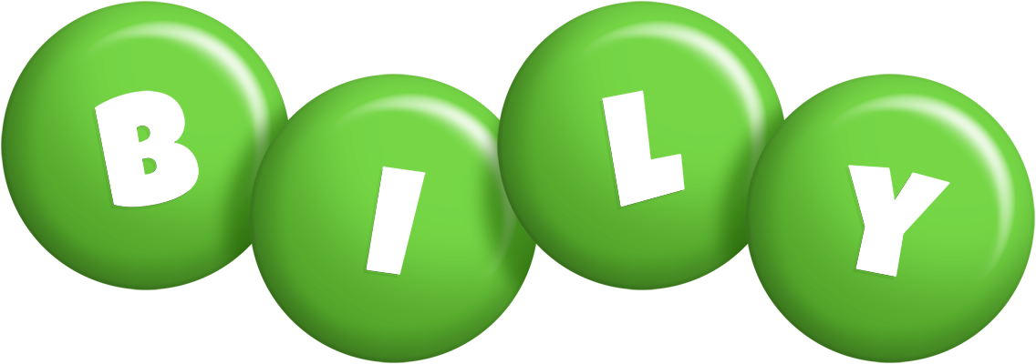Bily candy-green logo