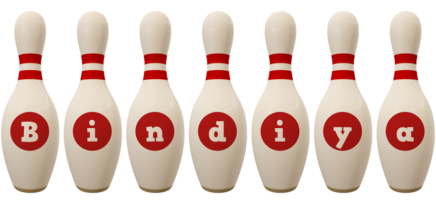 Bindiya bowling-pin logo