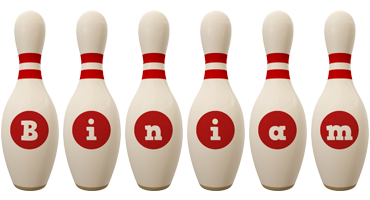 Biniam bowling-pin logo