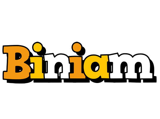 Biniam cartoon logo