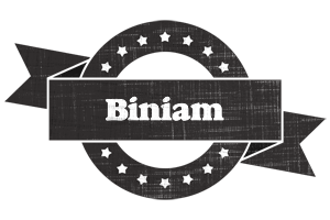 Biniam grunge logo