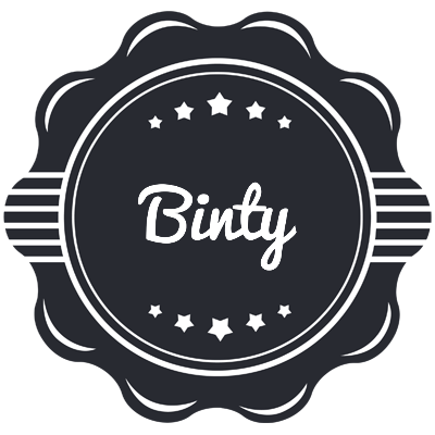 Binty badge logo