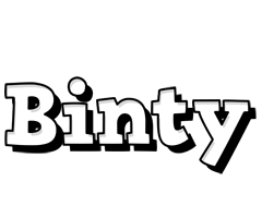 Binty snowing logo