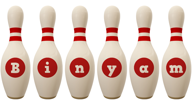 Binyam bowling-pin logo