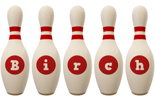 Birch bowling-pin logo