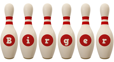 Birger bowling-pin logo