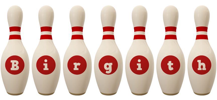 Birgith bowling-pin logo