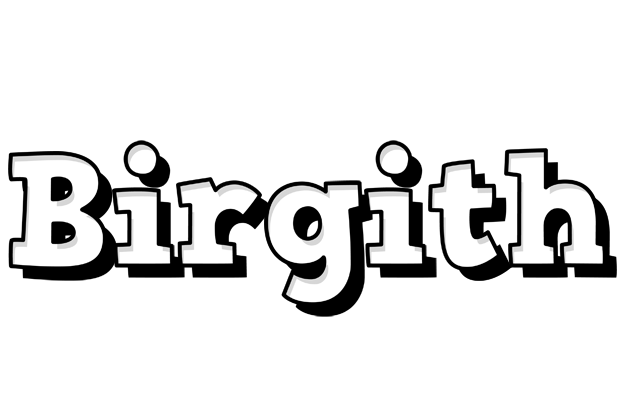 Birgith snowing logo