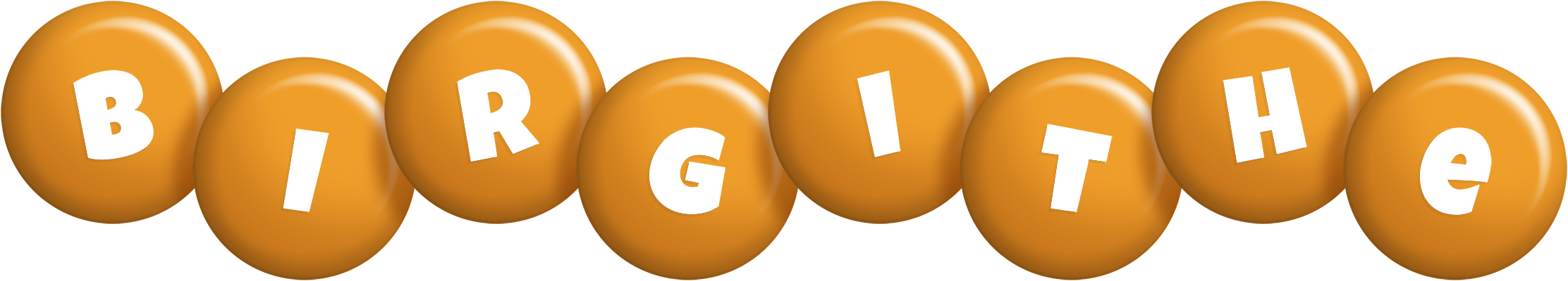Birgithe candy-orange logo