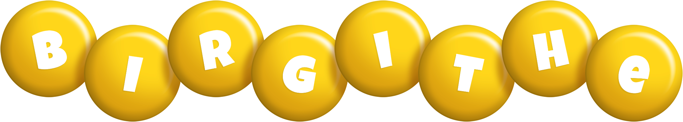 Birgithe candy-yellow logo