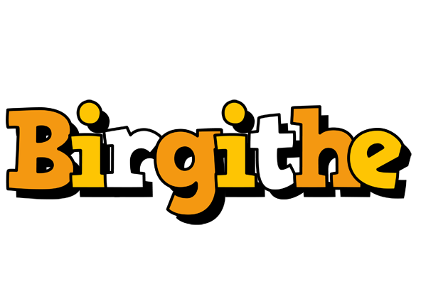 Birgithe cartoon logo