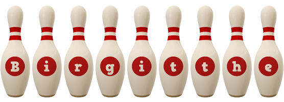 Birgitthe bowling-pin logo